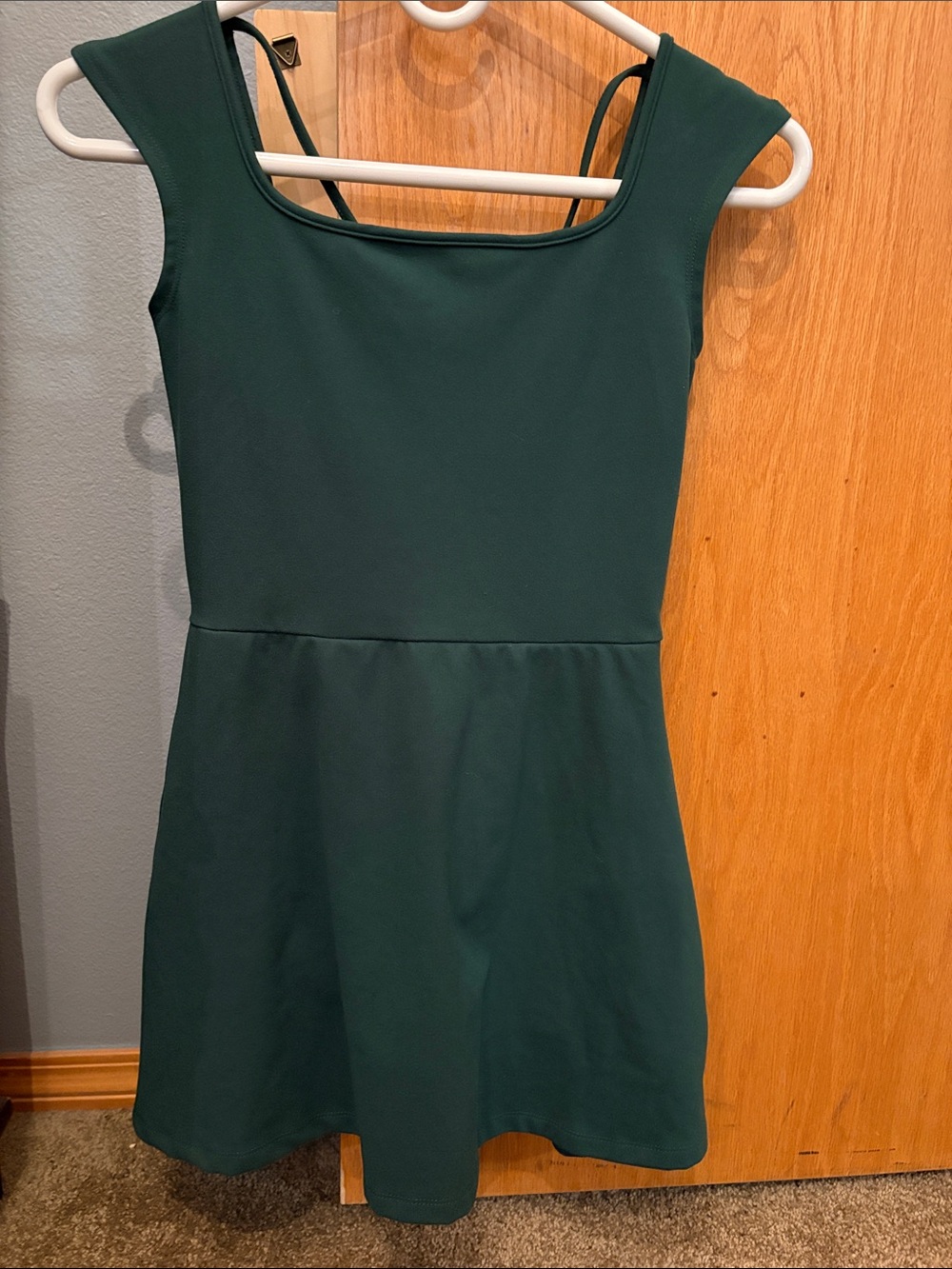 Wild Fable Green spandex blend Skater Dress with built in shorts
